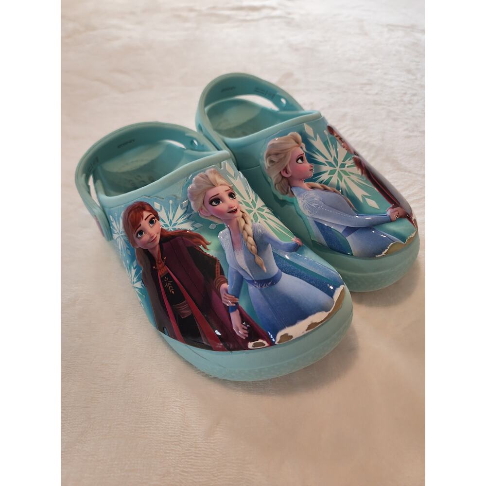 Crocs Girls 'Frozen' Classic Clogs Sz 1